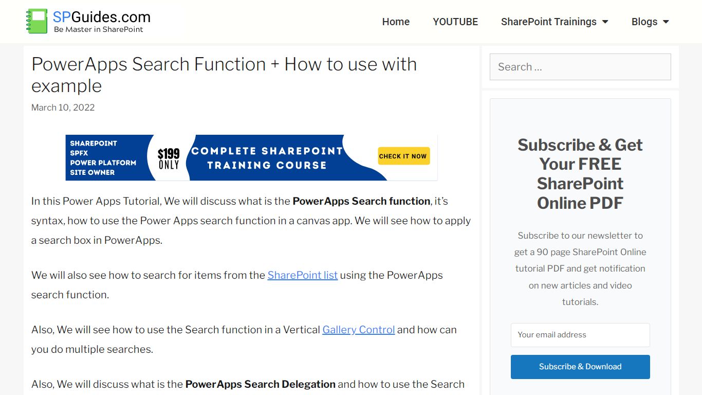 PowerApps Search Function + How to use with example - SPGuides